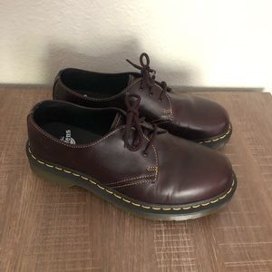 Dr. Martens 1461 Burgundy Smooth Leather Oxford Shoe Womens 8